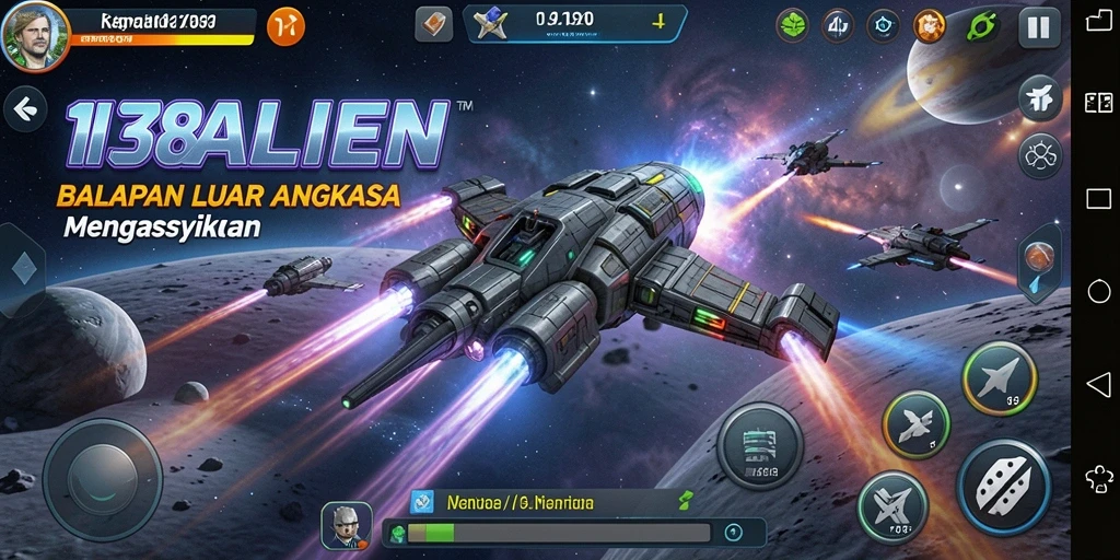 Gameplay seru dalam balapan luar angkasa dengan visual yang menawan.