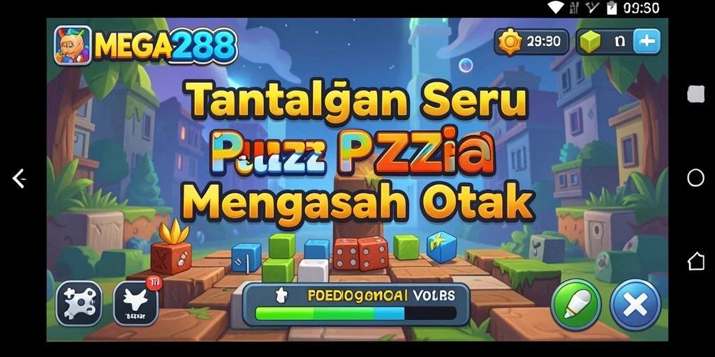 Screenshot gameplay dari MEGA288 yang menunjukkan keseruan teka-teki.