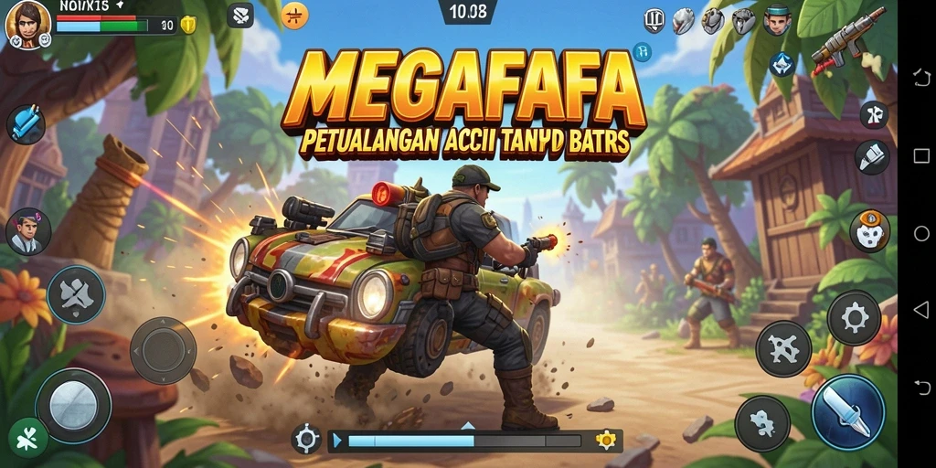 Screenshot gameplay MEGAFAFA yang menampilkan aksi seru dan mendebarkan.