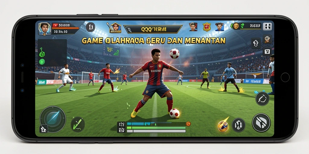 Screenshot menunjukkan aksi seru dari gameplay olahraga di QQRP.