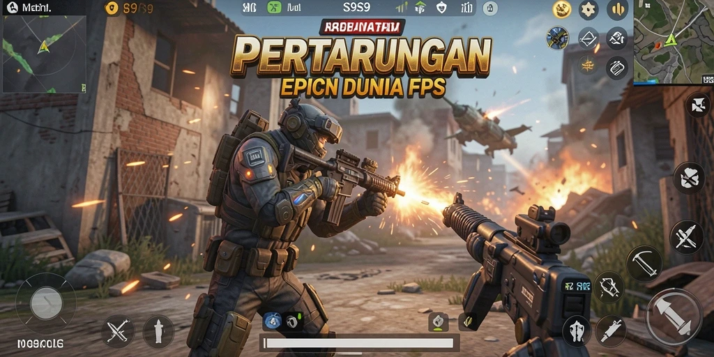 Gameplay S9S9 yang dinamis dan seru dalam pertempuran FPS.