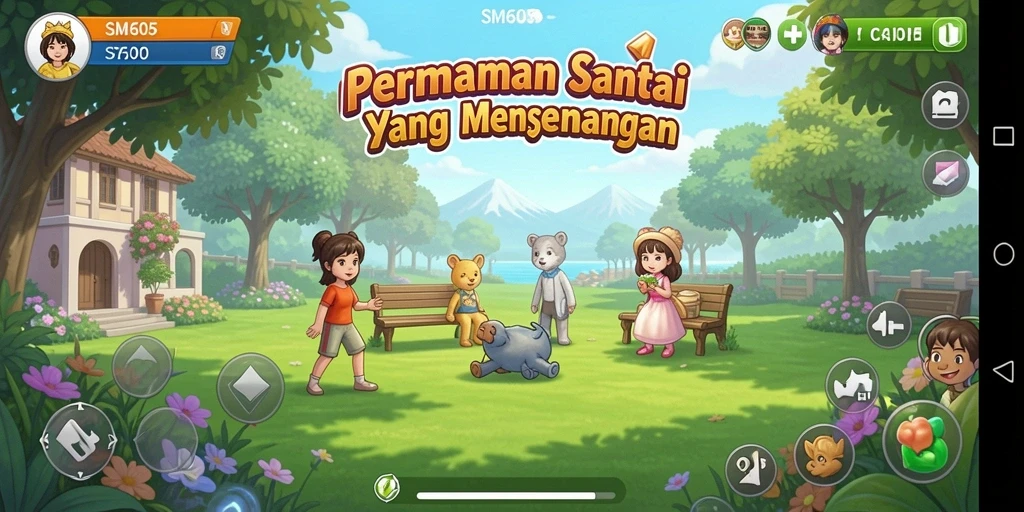 Tampilan gameplay menarik dari SM605 yang seru dan menenangkan.